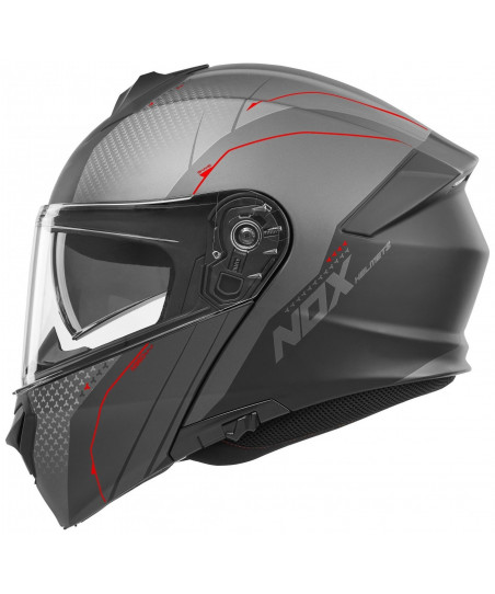 CASQUE NOX MODULABLE SHAKE NOR MAT ROUGE