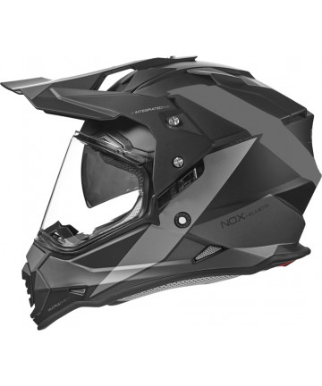 NOX CASQUE CROSS N312 BLOCK NOIR MAT TIT