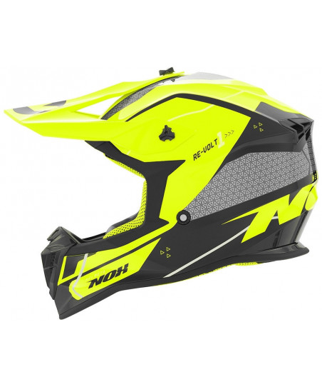 NOX CASQUE CROSS ENFANT N632K REVOLT JAU