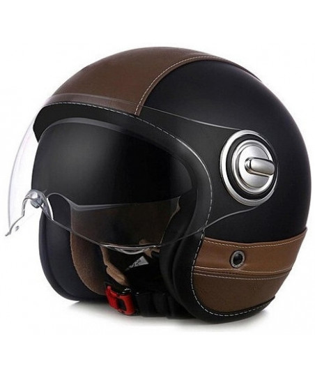 NOX PREMIUM CASQUE JET HERITAGE NOIR MAT L